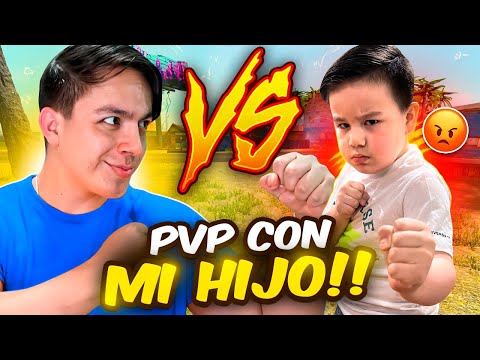 MY SON CHALLENGES ME TO PVP IN FREE FIRE😱👿!!