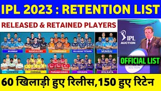 IPL 2023 All Teams Released & Retained Players List Announced | IPL 2023 Released Players List