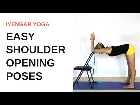 Easy SHOULDER OPENING yoga poses | Iyengar Yoga