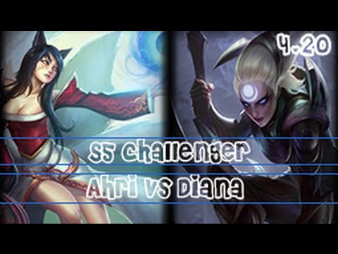 Bjergsen as Ahri vs Diana Mid S5 Preseason Ranked Challenger Highlights #16