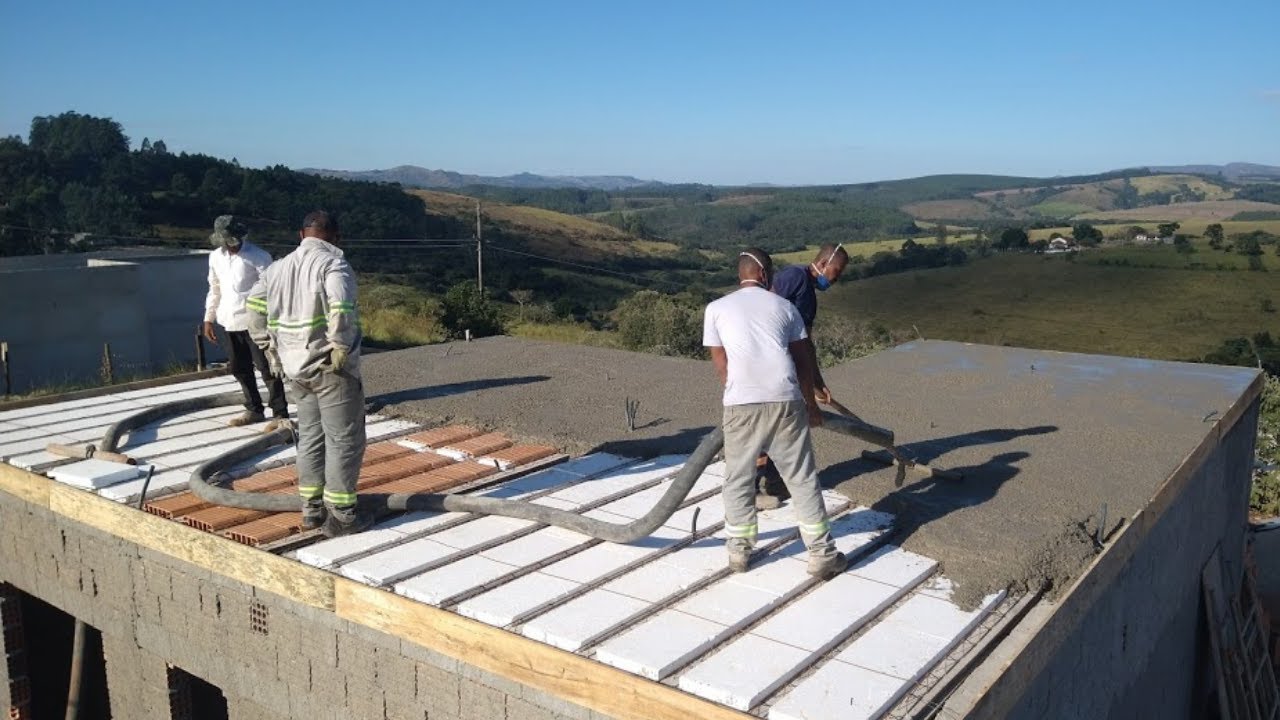 Concretando a Laje da Nova Casa, Com Concreto Usinado