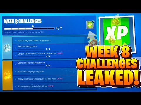 fortnite week 8 challenges leaked fortnite season 5 battle pass week 8 all challenges guide quadmft video dangdutan me - season 5 battle pass fortnite
