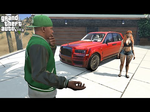 FRANKLIN GIRLFRIEND BUYS HIM A ROLLS ROYCE TRUCK IN GTA 5!!! (GTA 5 Mods)