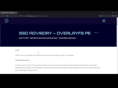 (CVE-2021-3493) OverlayFS Ubuntu Exploit