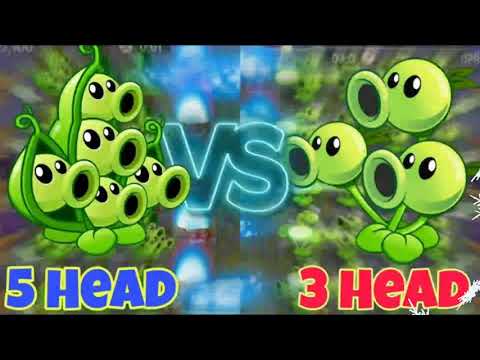 Pea pod vs Threepeater | 3 head vs 5 head - Plants vs. Zombies 2 - PVZ2 game