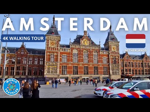 AMSTERDAM, Netherlands: 4K Walking Tour of Canals, Culture & Cobblestones - October 2023