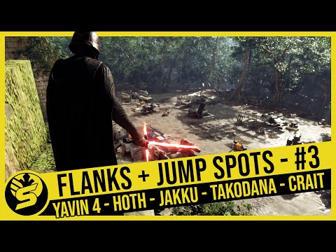 JUMP SPOTS + FLANKS | Yavin 4, Hoth, Jakku, Takodana & Crait - STAR WARS Battlefront 2