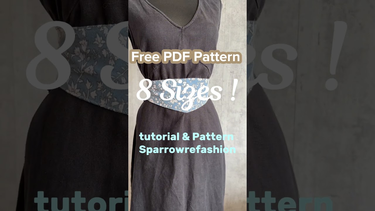 DIY Corset-Inspired Belt  | Free Sewing Pattern (8 Sizes) + Step-by-Step Tutorial