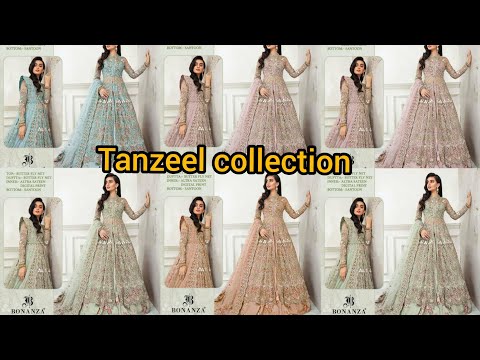 Net Heavy emboidered gown for women | Tanzeel collection