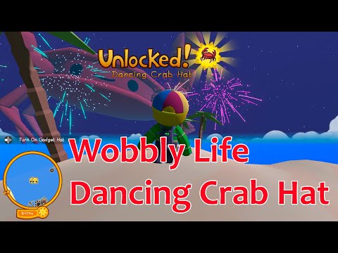 Wobbly Life How to Get The Dancing Crab Hat Secret Buttons