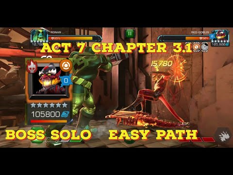 ACT 7 CHAPTER 3.1 EASY PATH | RED GOBLIN BOSS SOLO | MARVEL CONTEST OF CHAMPIONS |