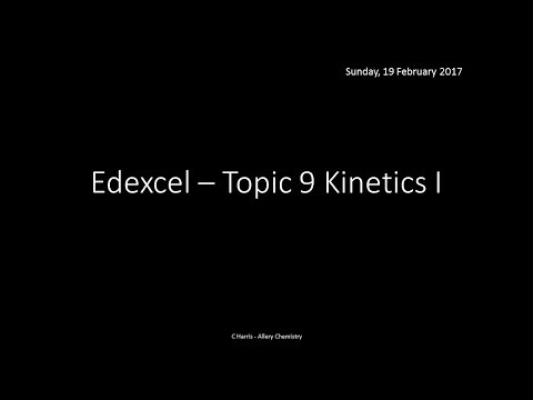 EDEXCEL Topic 9 Kinetics I REVISION
