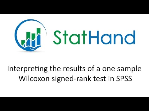 StatHand - Interpreting the results of a one sample Wilcoxon signed-rank test in SPSS