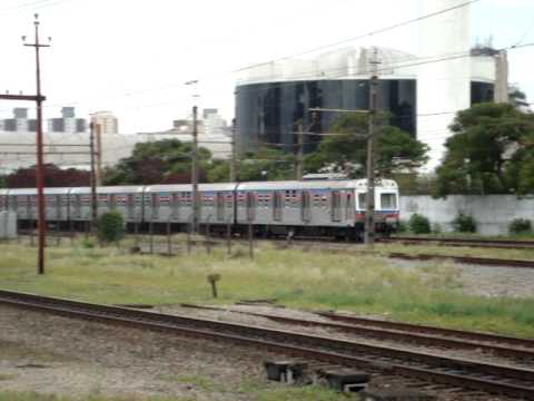 CPTM - Série 5000 - Trem chegando à Estação Palmeiras-Barra Funda