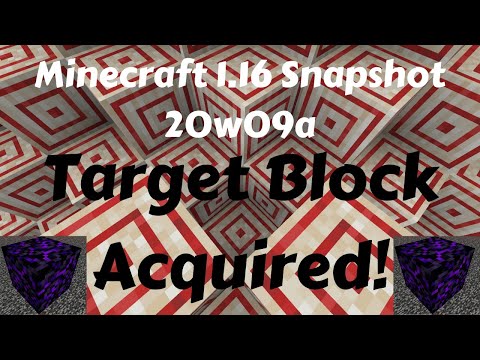 Minecraft 1.16 Snapshot 20w09a: Target Block, Crying Obsidian, Lava moves entities, and More!