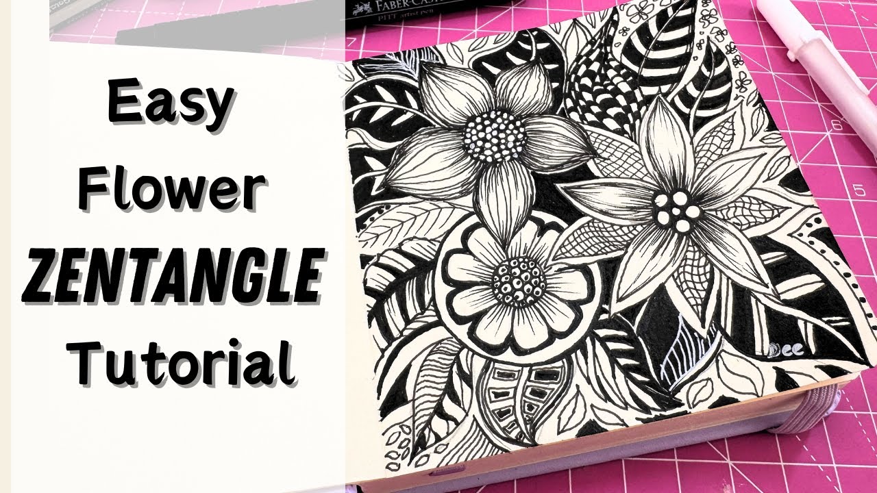 Unlock Your Creativity: Simple Zentangle-Inspired Flower Art Tutorial