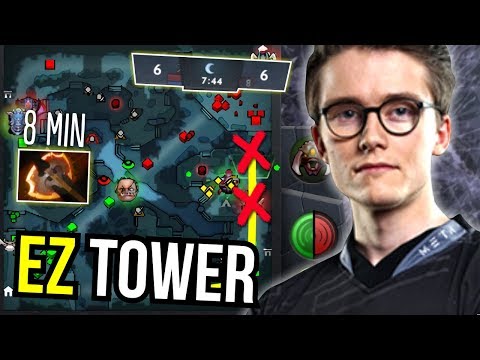 7 MIN DESTROY T2 TOWER - Ace BroodMother 8 Min Battle Fury 7.10 | Dota 2