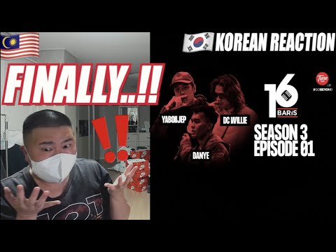 🇲🇾🇰🇷🔥Korean Hiphop Junkie react to 16 Baris | Season 3 | EP1 | DC Willie, Danye & Yaboiijep (ML/ENG)