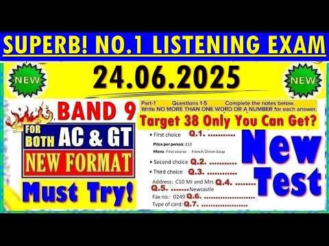 IELTS LISTENING PRACTICE TEST 2025 WITH ANSWERS | 24.06.2025