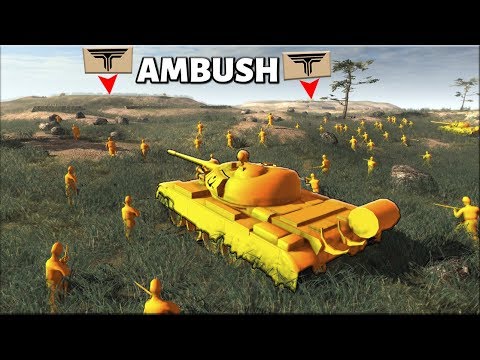 EPIC BATTALION TACTICS ! A.M.O.W -  Army Men Roadside AMBUSH !