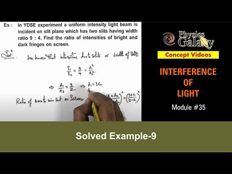 Solved Example for JEE: Interference of Light- 8 Video Lecture