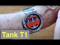 KOSPET TANK T1 2022 Health/Fitness Rugged Military Smartwatch now 5ATM Waterproof: Unbox & 1st Look