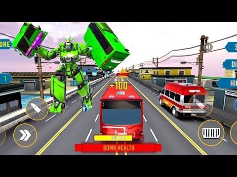 Army Bus Robot Car 3d - Bus Racing - Army Bus Robot Transform Wars