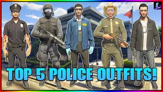 GTA 5 ONLINE TOP 5 POLICE OUTFITS! (Cop Outfit, NOOSE Outfit, FIB / IAA Outfit and More!)