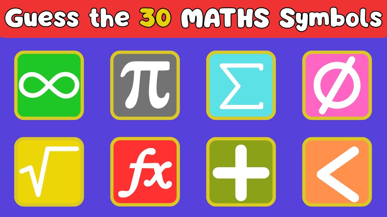 Guess the Math Symbol Quiz | Can You Guess the 30 Math Symbols? #mathgamesforkids #educationalquiz