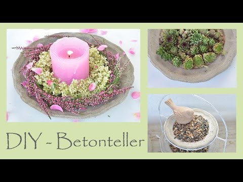 Betonteller als Dekobasis - Hübsch und immer neu gestaltbar