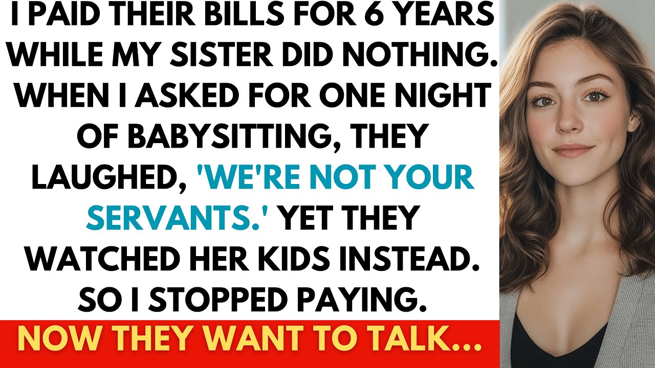 I Paid My Parents’ Bills for 6 Years. When I Needed Babysitting Just Once, They Said "Not Our Job"!