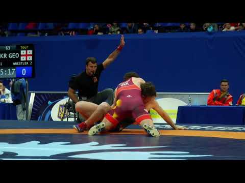 1/4 Final GR 97 kg OLEKSANDR SHYSHMAN (UKR) GIVI TEVDORADZE (GEO)