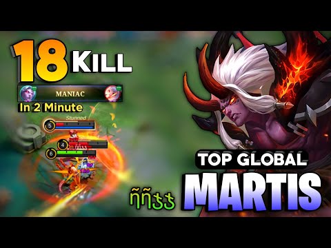 MANIAC in 2 Minute! Martis Insane Rotation [ Top Global Martis Best Build 2022 ] By ῆῆჯჯ - MLBB