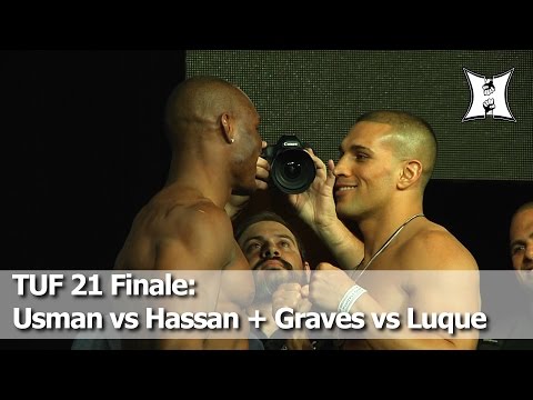 TUF 21 Finale Weigh-ins: Usman vs Hassan + Graves vs Luque (HD / Unedited)