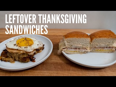 Two Thanksgiving Leftover Sandwich Recipes | Croque Madame and Cuban Reuben Sandwich