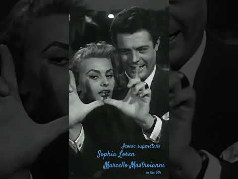 Sophia Loren Marcello Mastroianni in the 50s #nostalgia  #marcellomastroianni ​#20thCenturyActors