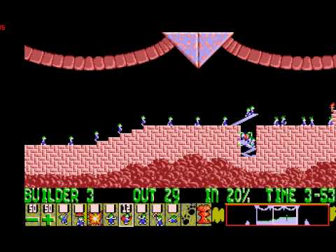 Lemmings - Level 7 - Builders will help you here