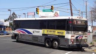 NJ TRANSIT 163 New York via Union City (MCI D4000 Jersey Cruiser #7857)