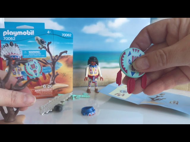 Vídeo relacionado con PLAYMOBIL Special Plus Especial Indio Americano, Color carbón (70062)