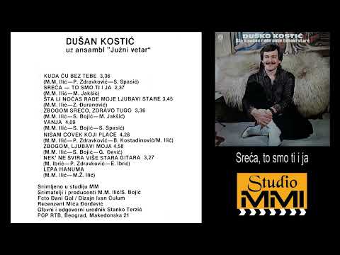 Dusan Kostic uz ansambl Juzni Vetar - Sreca, to smo ti i ja (Audio 1984)