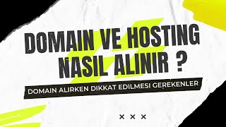 Domain ve Hosting Nasıl Alınır? | Nelere Dikkat Edilmeli ? Domain Sorgulama & 20