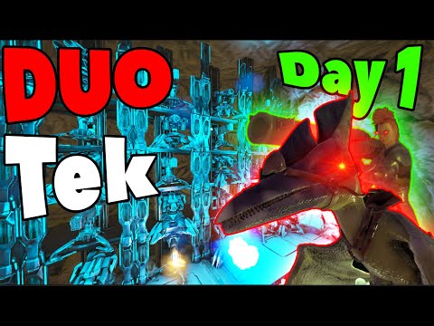 How a 10,000 Hour DUO TRIBE Claims a OP MODDED CAVE Day 1 - DEFENSE   ARK PvP