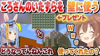 【2視点】ころさんのいたずら大量のツタ（プレゼント）を見たぺこらの反応　ツタを使ったことに驚くころさんまとめ【兎田ぺこら/戌神ころね/ホロライブ/切り抜き】