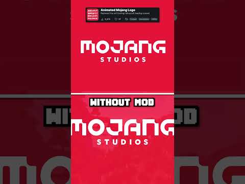 Minecraft: Animated Mojang Logo vs Without Mod #shorts
