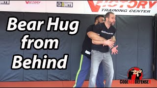 Defense against a Bear Hug from Behind - Women Self Defense