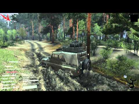 [SpinTires] Спасение УАЗ-а через лебёдку.