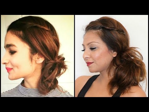 ALIA BHATT MESSY SIDE BUN HAIRSTYLE TUTORIAL│Easy Side Bun Updo Hairstyle for Long Hair Medium Hair Video