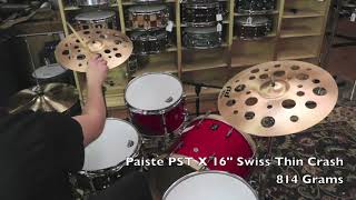 Video thumbnail for Paiste 16 PSTX Swiss Thin Crash-Demo of Exact Cymbal-814g by Columbus Percussion