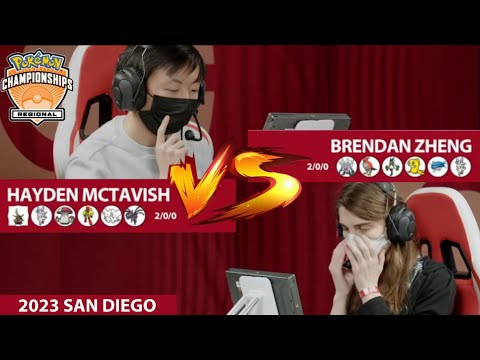 Pokémon VGC Swiss R3 Brendan Zheng vs Hayden Mctavish VG Day 1 2023 San Diego Regional Championship