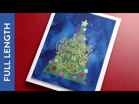 🔴 LIVE REPLAY - Holiday Card Series 2021 - Day 11 - Freehand Watercolor Tree